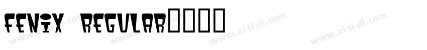 Fenix Regular字体转换